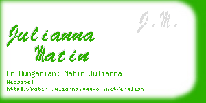 julianna matin business card